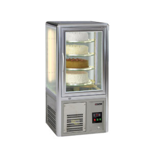CAKE DISLAY FRIDGE - SALVADORE ROTATING SHELVES -TABLE TOP<br> By Salvadore