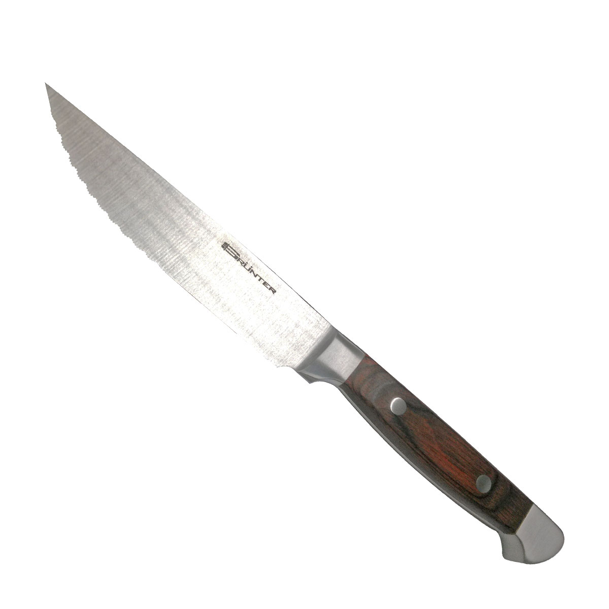 ELEGANT STEAK KNIFE SHARP TIP 125MM (WOOD) <br>By Grunter - Image 2