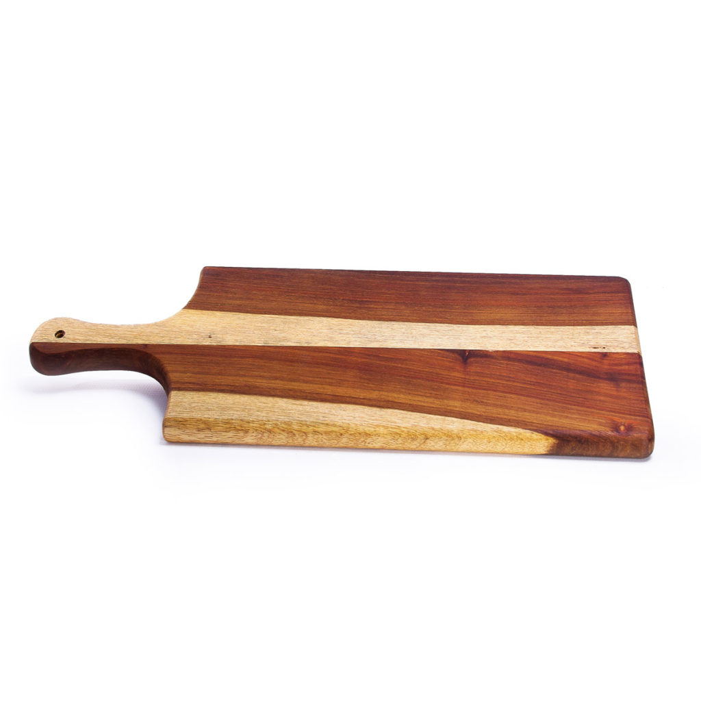 A long wood serving board by Infiniti