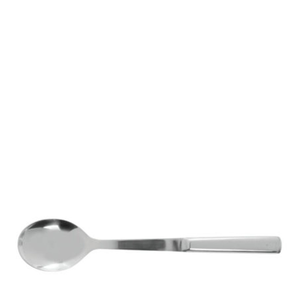 A 300mm solid buffet dishing spoon.