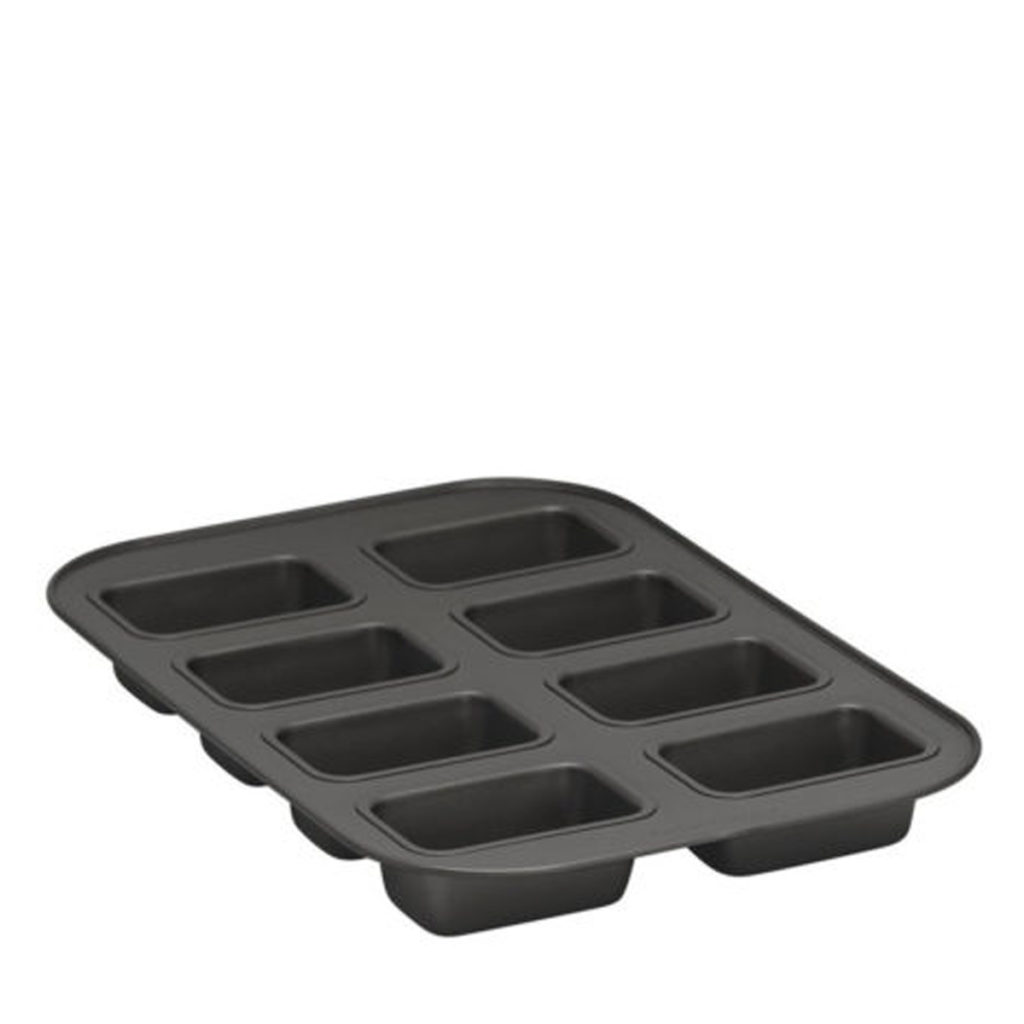An 8 cup linked mini loaf pan.