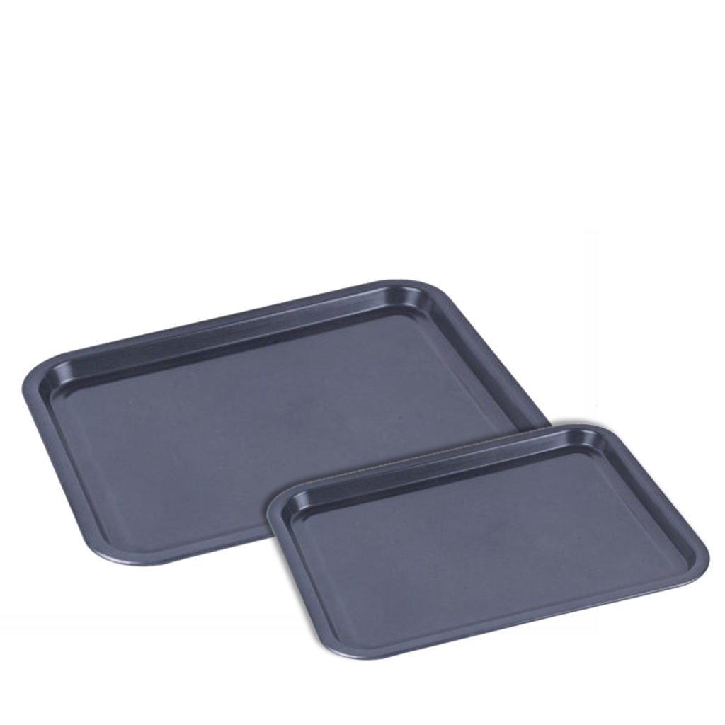 Two baking and roasting trays.