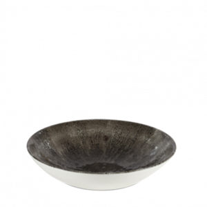 Stone quartz black coupe bowl 182mm.