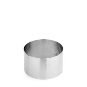 An aluminium food stack ring.