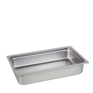 A steel bain marie insert.