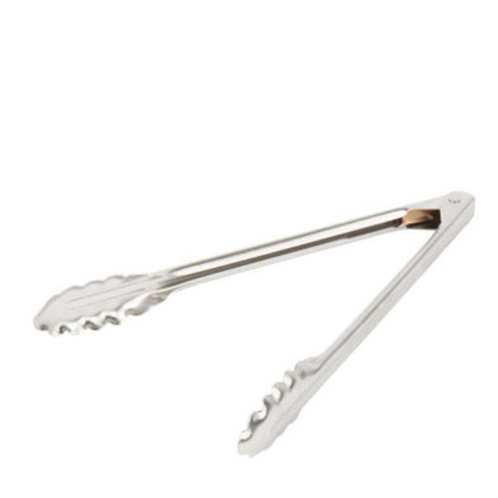 A pair of heavy duty utility tongs.