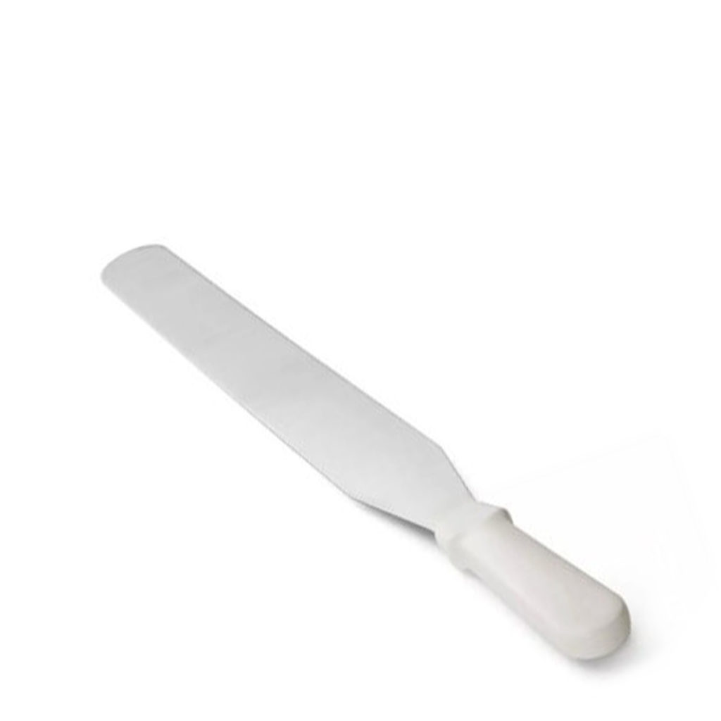 A white icing spatula.