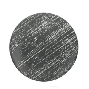 The Drizzle grey round plate by Luzerne.