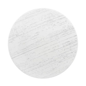 The Drizzle white round plate by Luzerne.
