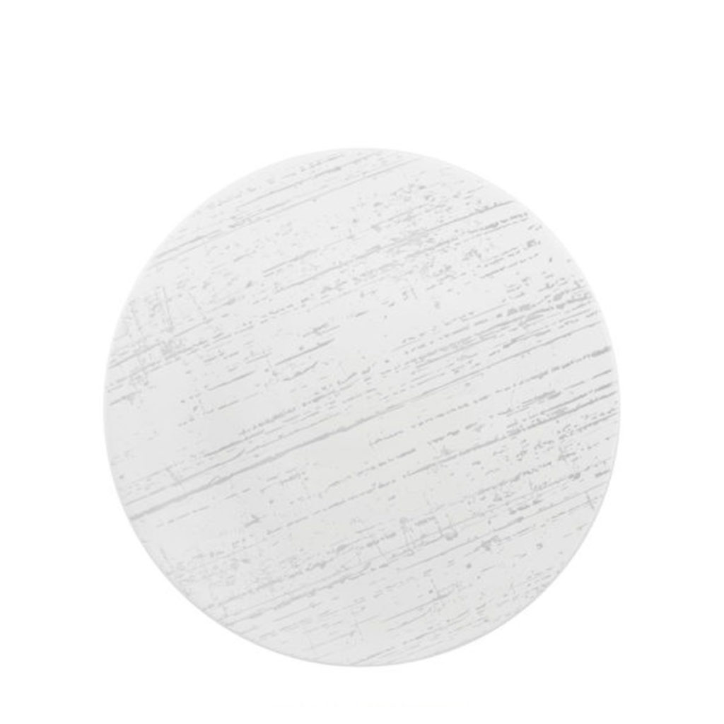 Luzerne Drizzle white round side plate.