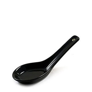 URBAN BLACK SWIRL CHINESE SPOON 130MM <br> By Luzerne