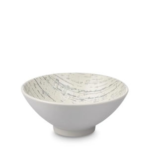 Luzerne’s Drizzle white round v-bowl.