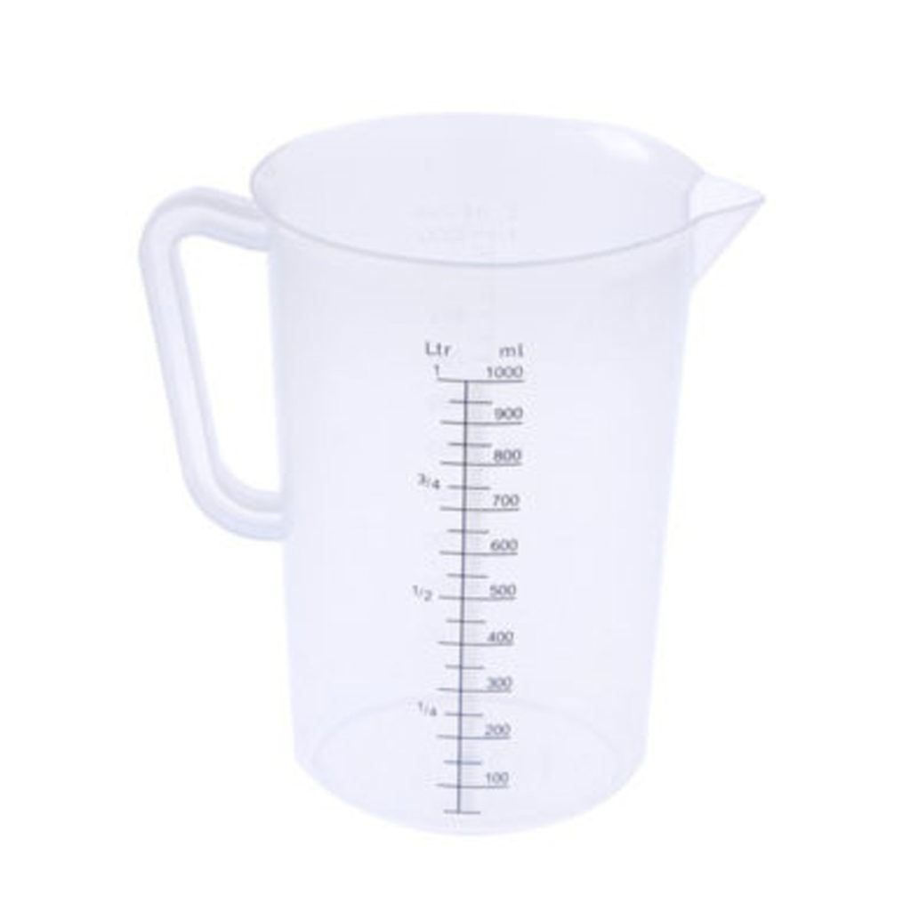 A 1 litre measuring jug.