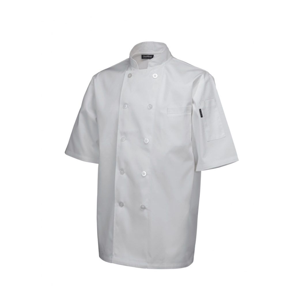 A mens short executive chef jacket.