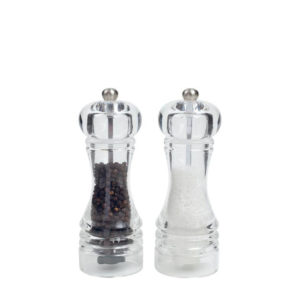 ACRYLIC SALT & PEPPER GRINDER SET 150MM
