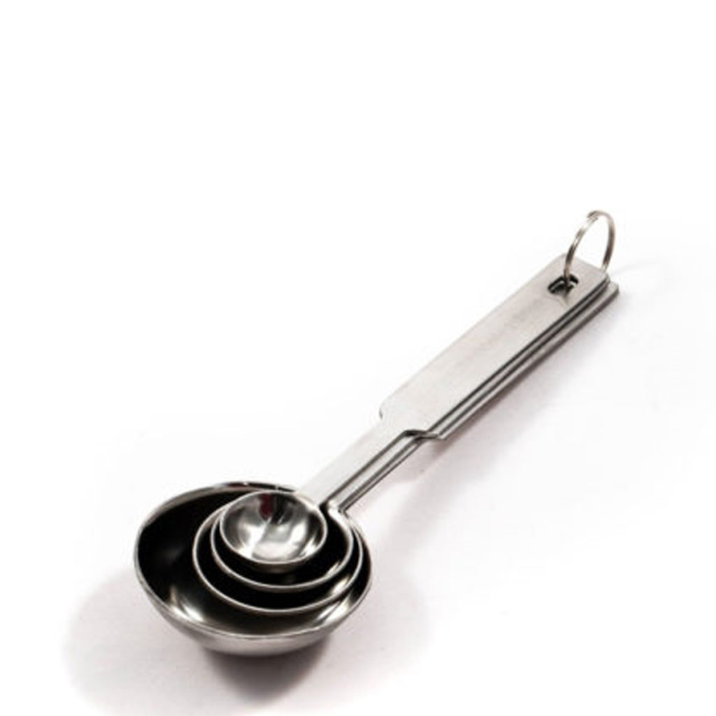 A 4 piece measuring spoon set.