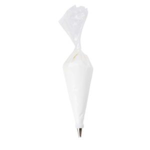 A disposable piping bag.