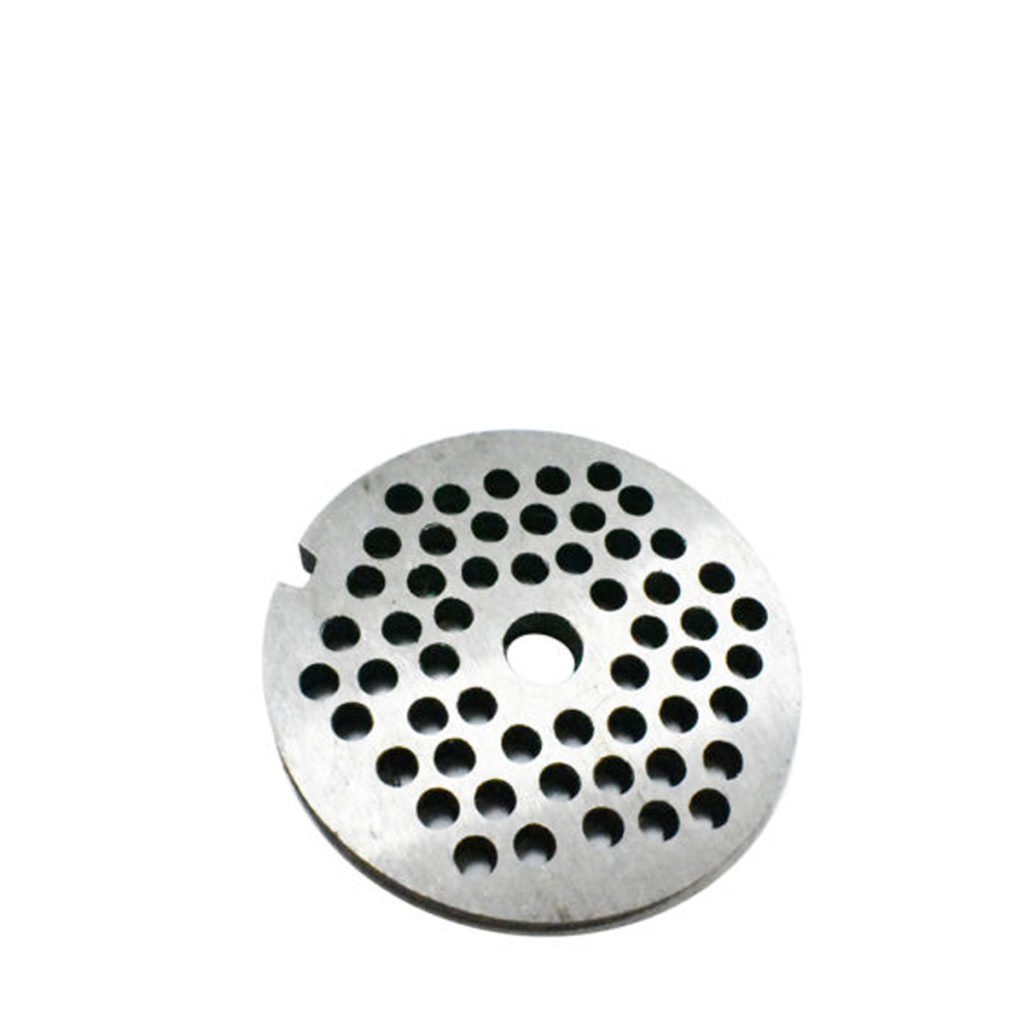 A manual meat mincer plate.