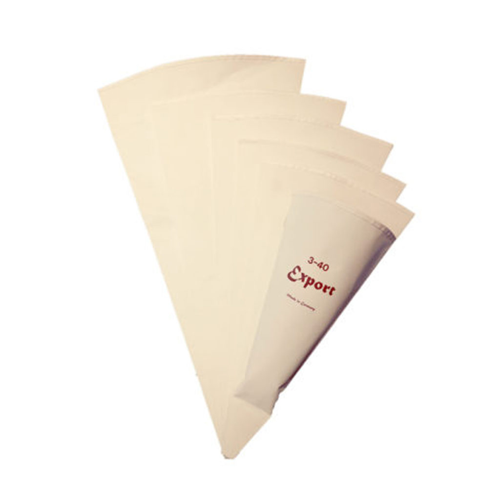 A set of reusable piping bags.