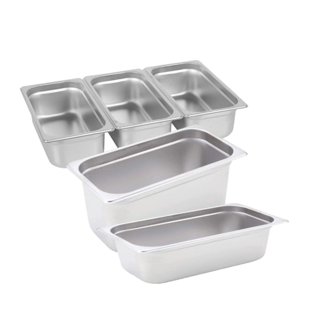 Set of 3 third bain marie inserts.