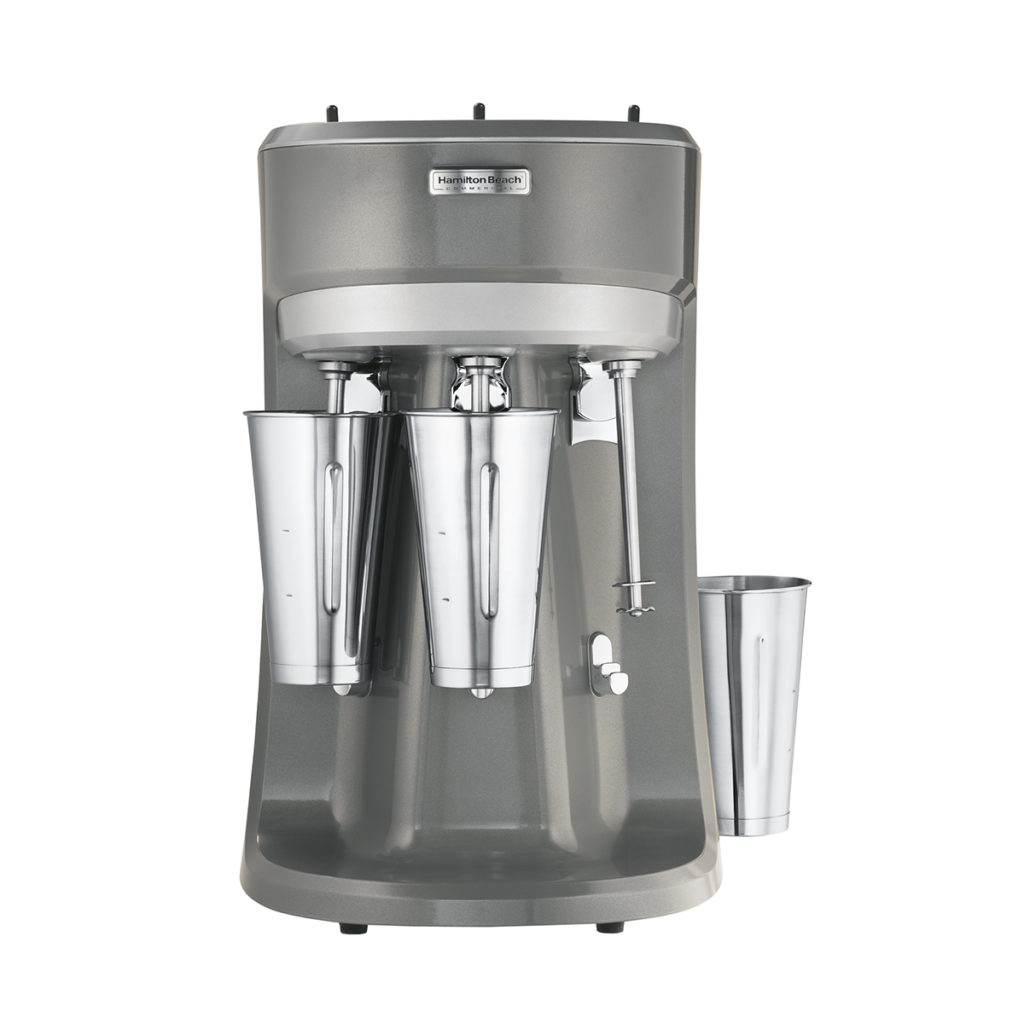 Hamilton Beach's triple milkshake mixer with removable cups.