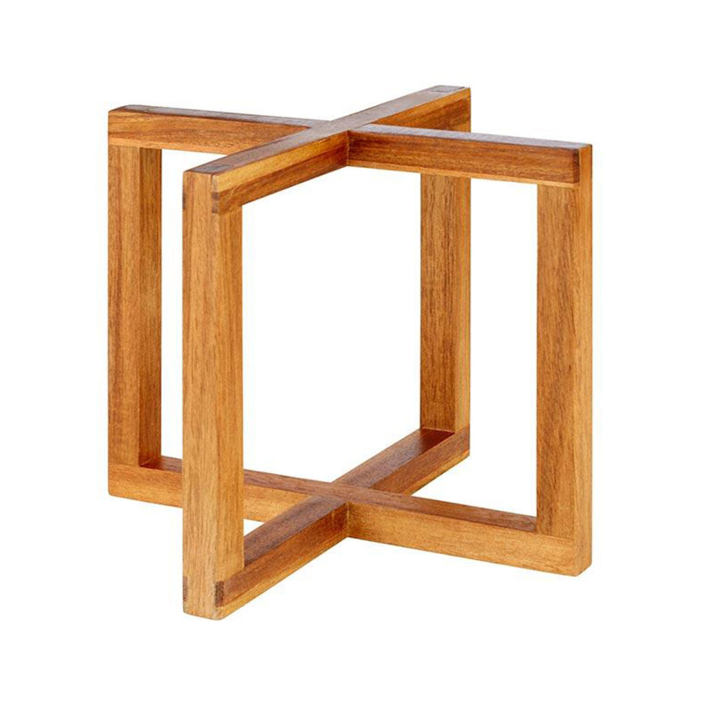 Brown wooden buffet stand by APS.