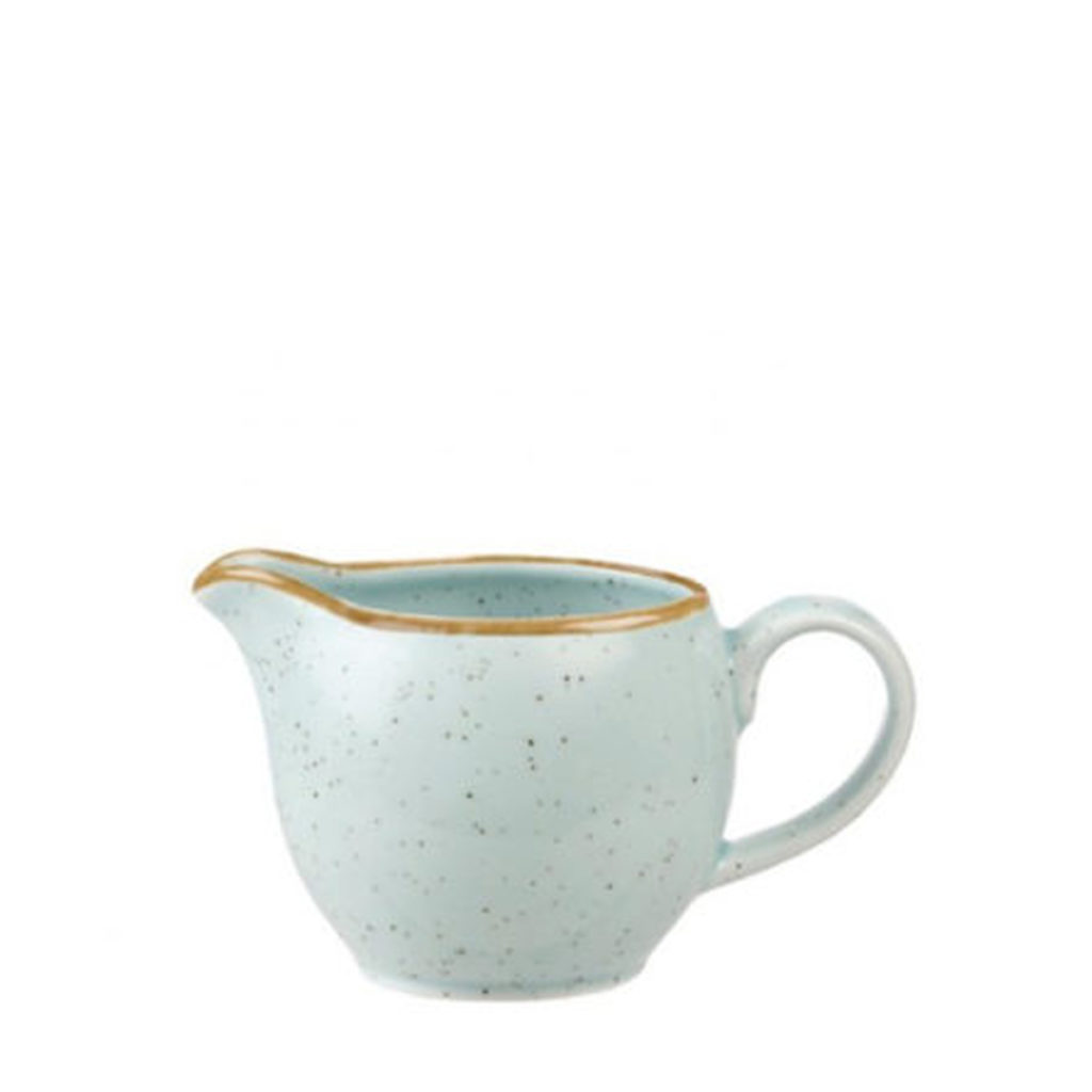 The Stonecast milk jug by Churchill in duck egg blue.