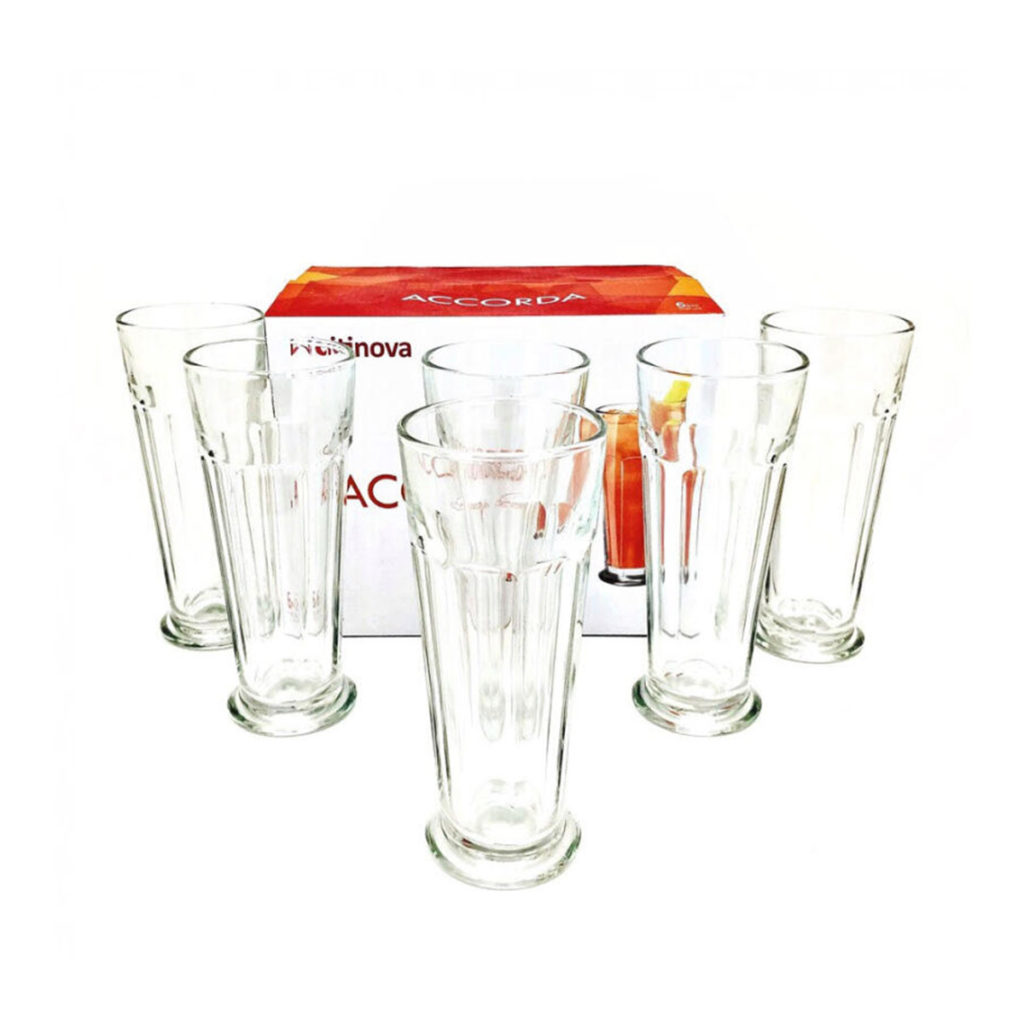 6 Accorda Milkshake Glasses.