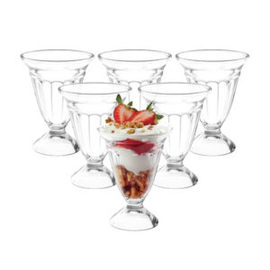 VANILLA SUNDAE GLASS 250ML <br> 6 PACK