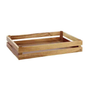 WOODEN REVERSIBLE DISPLAY BOX 555MM <br> BROWN <br> By APS