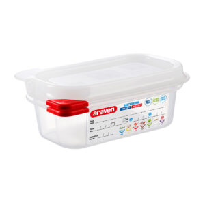 GN 1/9 AIRTIGHT CONTAINER <br> 65MM <br> By Araven