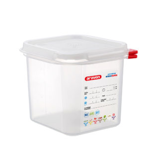 A 150mm tall 1/5 GN container by Araven.