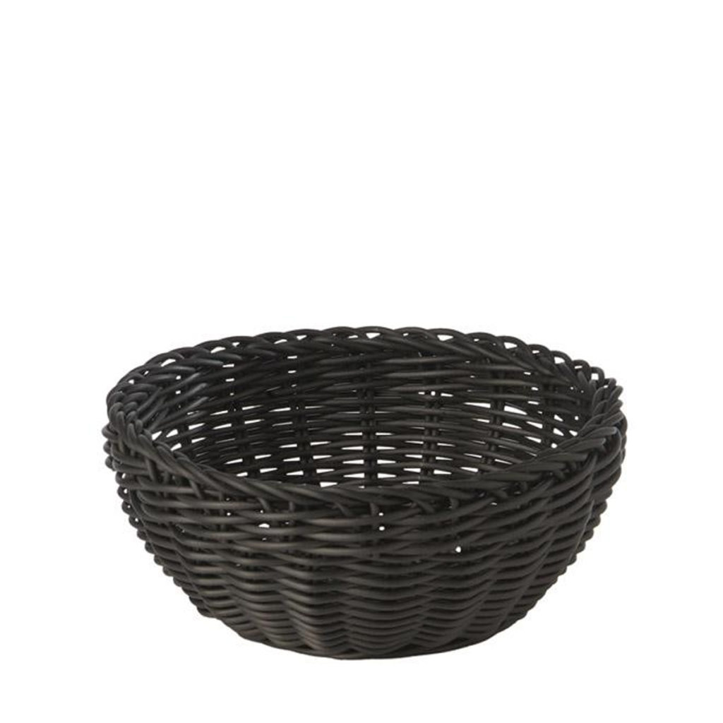 Small black woven basket by APS.
