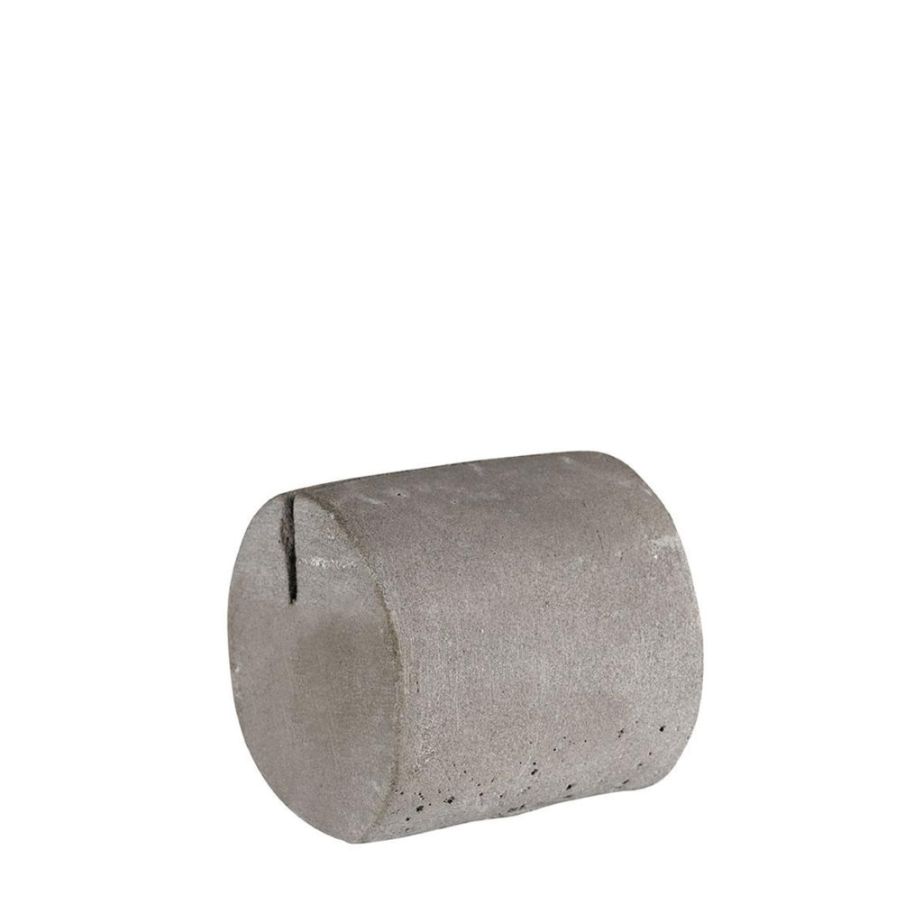 Circular cement menu holder by APS.