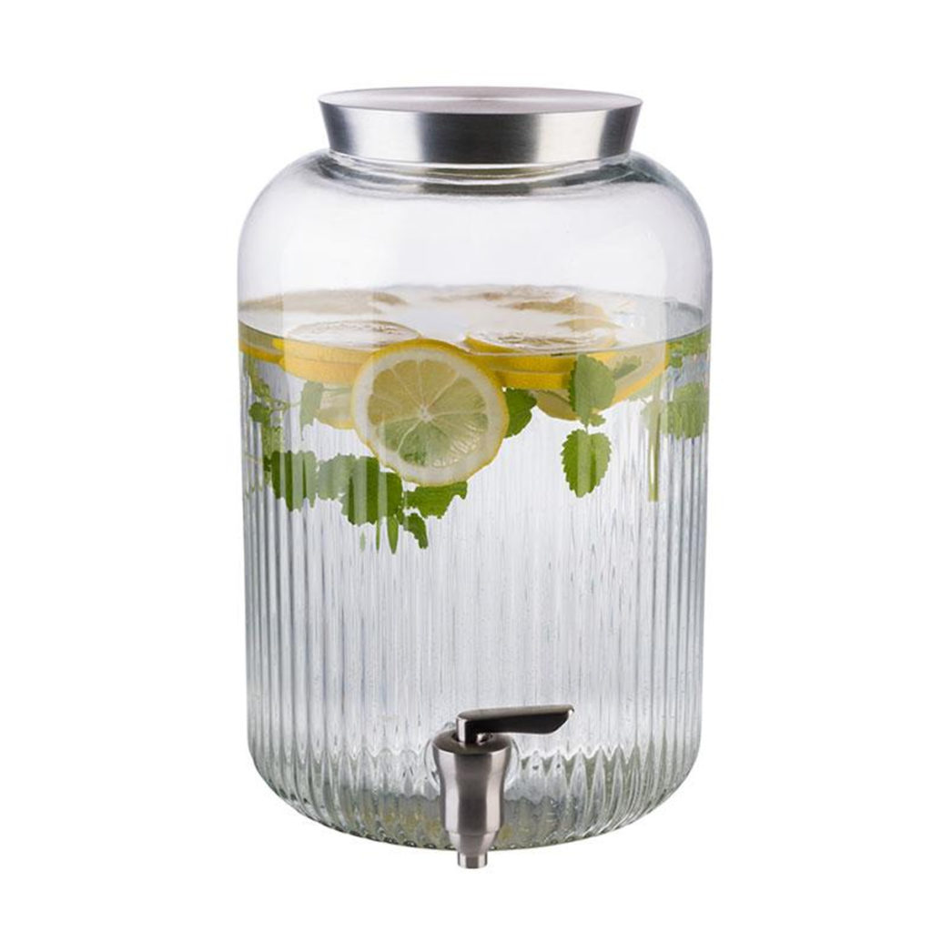 Drinks dispenser with water, herbs and oranges by APS.