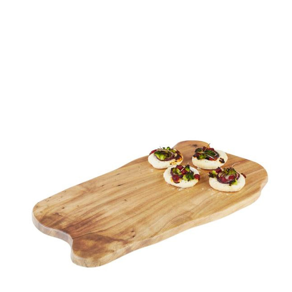 Light oak tray with food by APS.