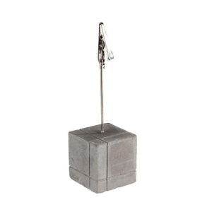 Square cement menu holder stand by APS.
