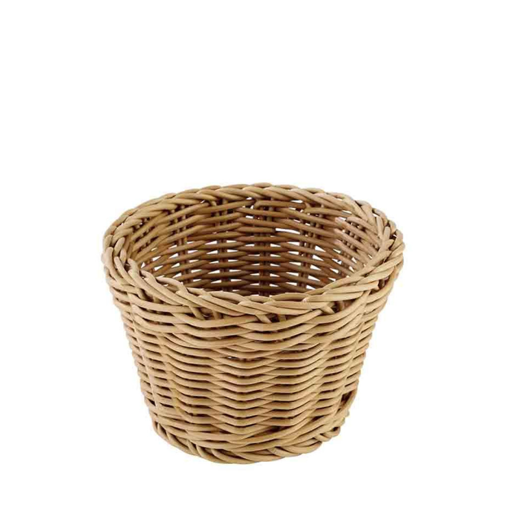 APS's medium brown round woven basket.