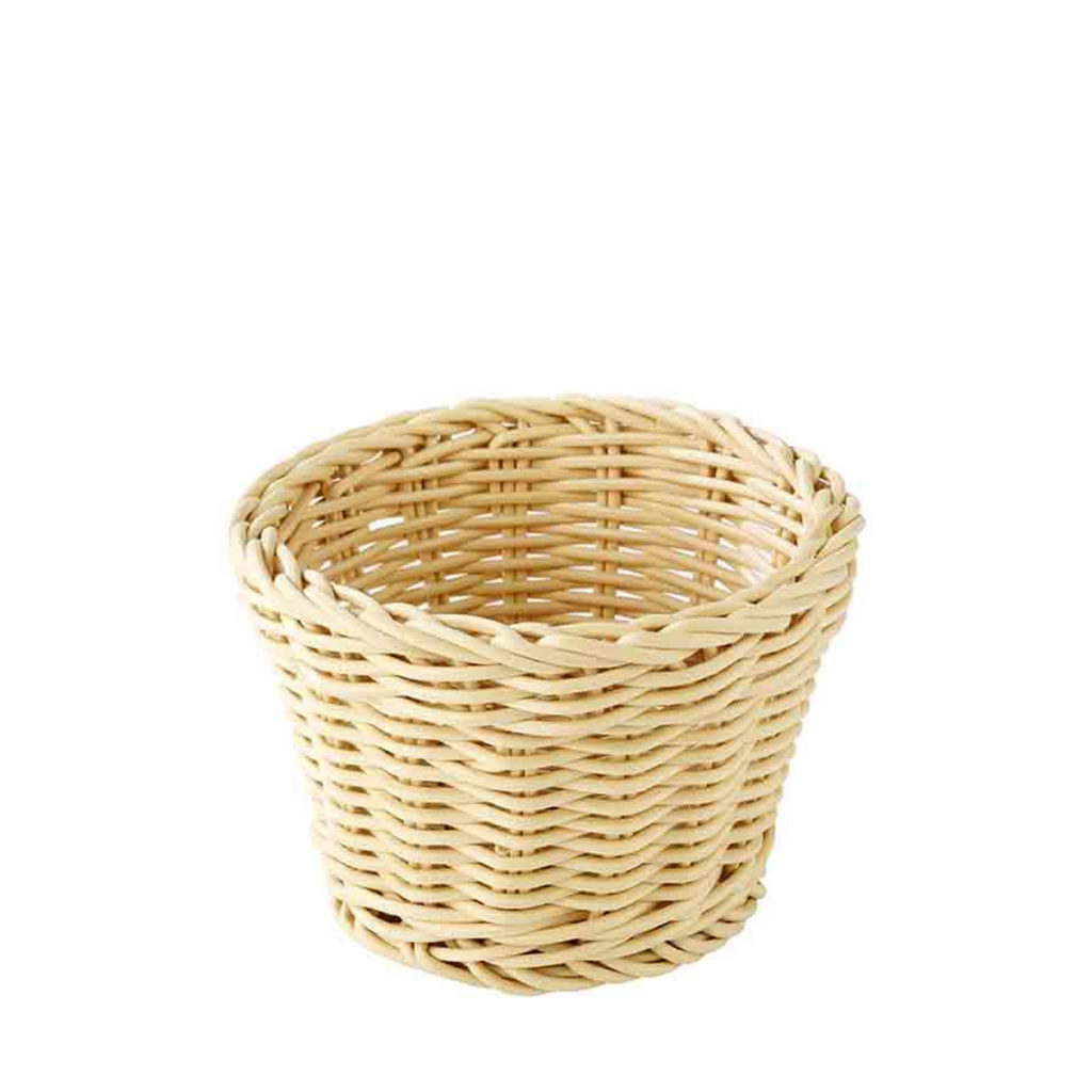 APS's medium beige round woven basket.