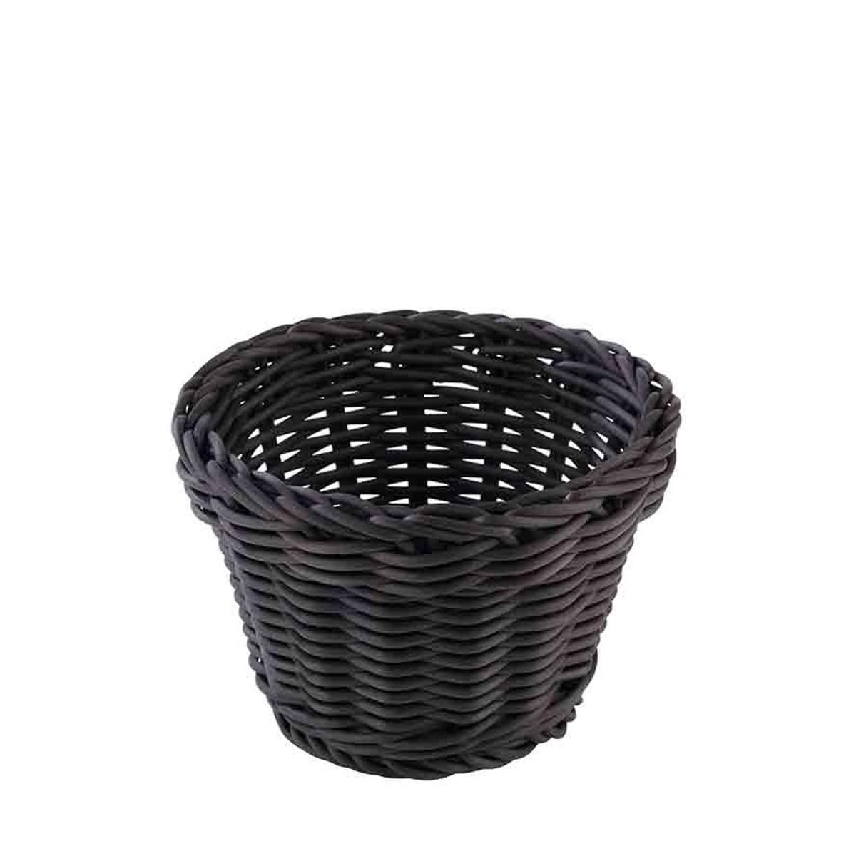 APS's medium black round woven basket.