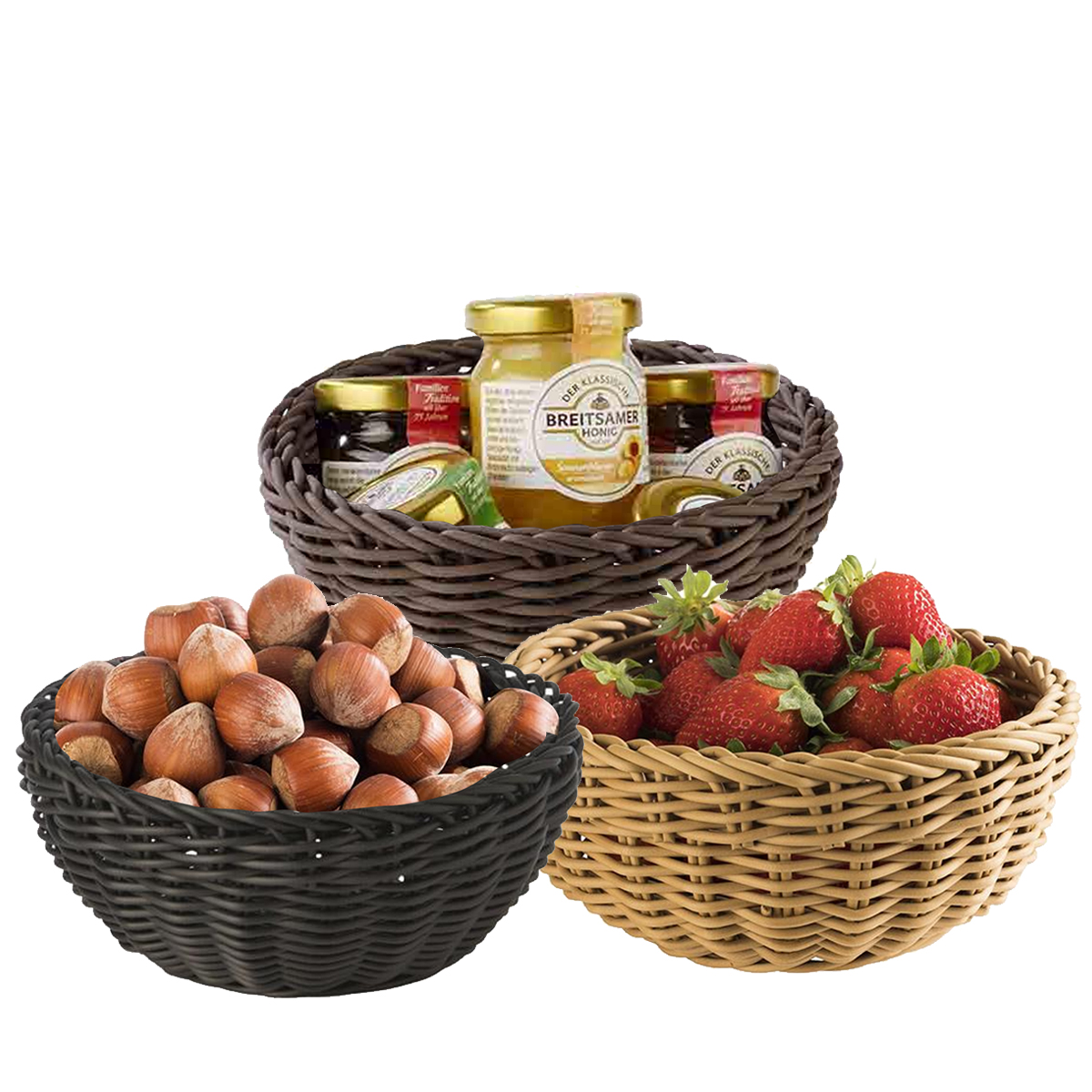 ROUND WOVEN BASKET SMALL <br> By APS - Image 2