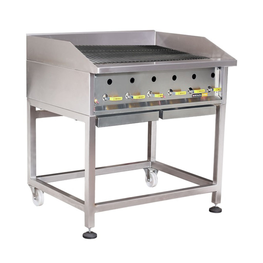 A heavy-duty radiant gas griller 900mm by Forge.