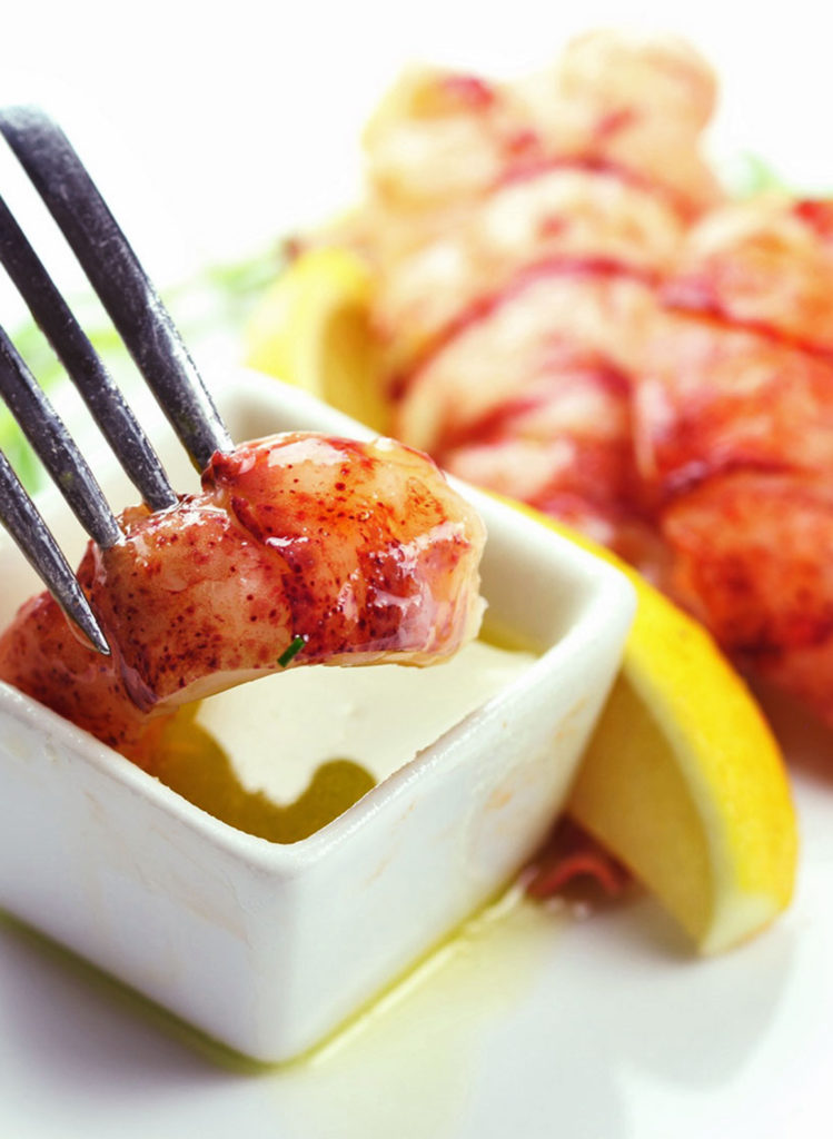 Shrimp cooked sous vide.