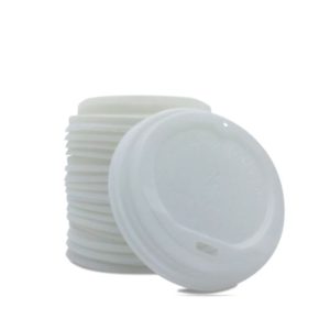 RECYCLABLE CPLA SIP LID WHITE 80MM <br> For all 250ml Cups
