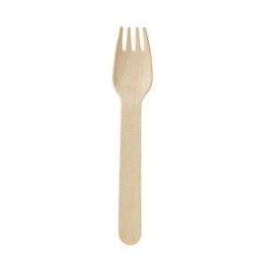 BIO DEGRADABLE WOODEN FORK <br> 160mm