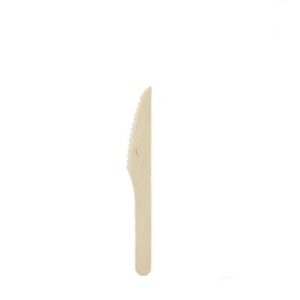 BIO DEGRADABLE WOODEN KNIFE <br> 140mm