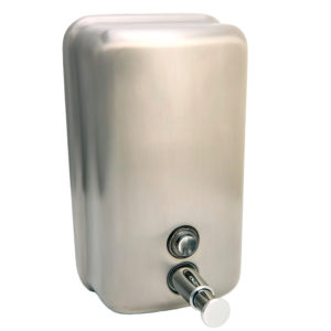 GOLDEN TOUCH MANUAL SOAP DISPENSER 1000ML S/STEEL - LOCKABLE