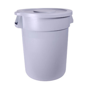 ROUND REFUSE BIN WITH FLAT LID 120L