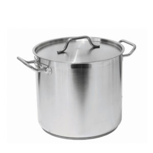 STAINLESS STEEL STOCKPOT WITH LID (VALUE) 14L <br> By Global