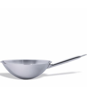 STAINLESS STEEL WOK WITH ROUND BASE <br> By Infinity